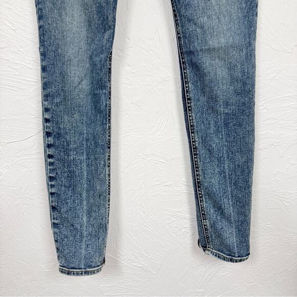 Rag & Bone Blue Nina High Rise Skinny Jeans Women 26 Button Fly Acid Wash Casual - Picture 6 of 12